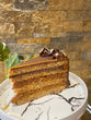 Trozo torta manjar chocolate low carb